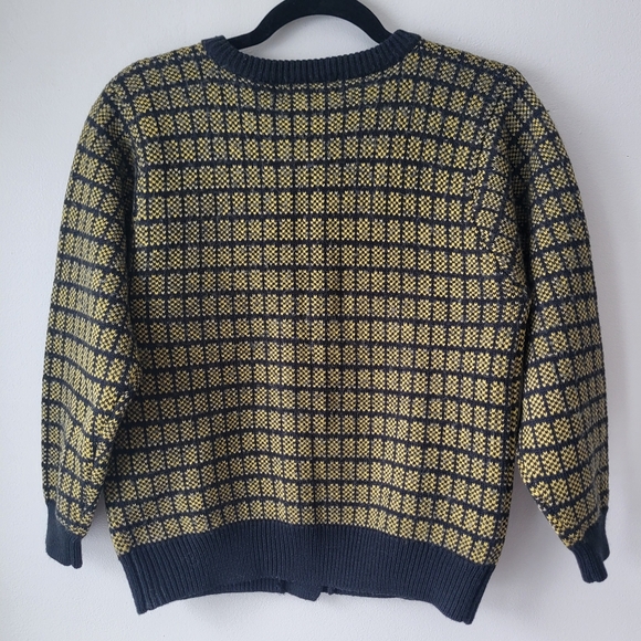 Marella Yellow and Black Geometric Pattern Button-Front Cardigan - Picture 2 of 5